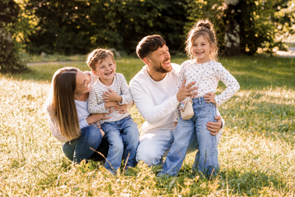 Familienfotos draußen